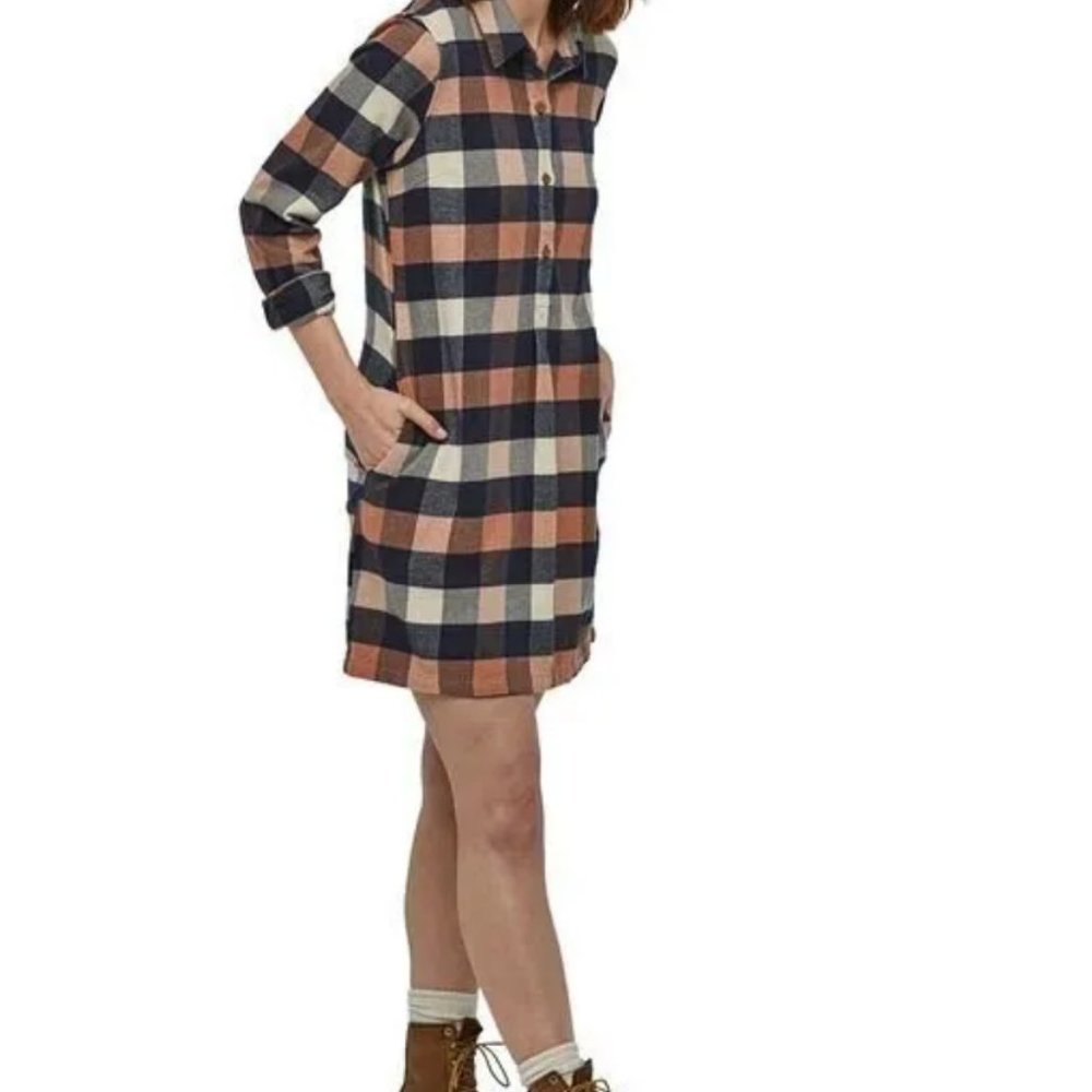 NWT Patagonia Fjord Flannel Dress Organic Cotton